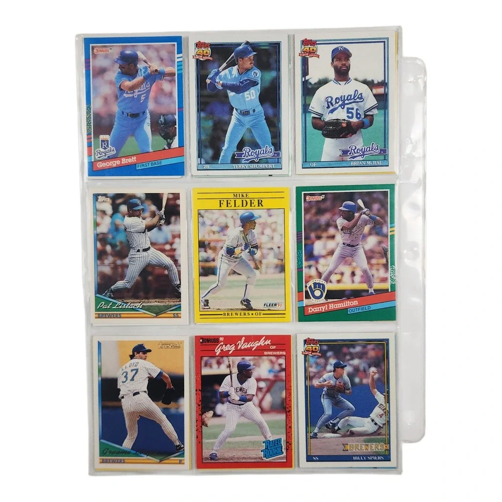 Huge 336 MLB Card Lot Nolan Ryan, George Brett, Ozzie Smith Topps, Fleer